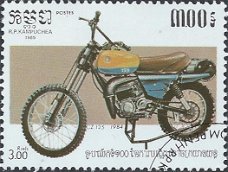 Postzegels Cambodja - 1985 - Motorfietsen (3.00)