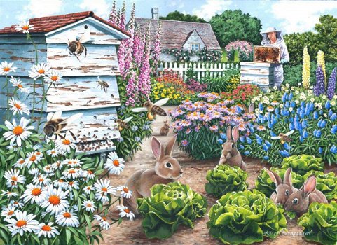 House of Puzzles - Honey Bunnies - 500 XL Stukjes Nieuw - 1