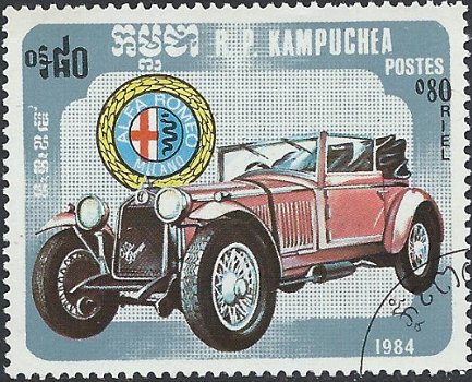 Postzegels Cambodja - 1984 - Auto's (0.80) - 1