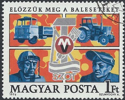 Postzegels Hongarije - 1976 - Arbeidsbescherming (1) - 1