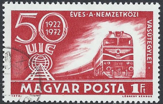 Postzegels Hongarije - 1972 - Treinen - Spoorwegen (1) - 1