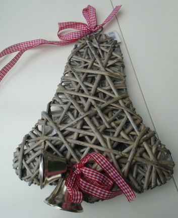 KERST KLOK HOUT MET BELLETJE NIEUW - nr. 1
