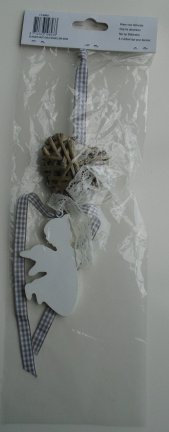 SLINGER HART NATUREL ENGEL WIT 40 CM nieuw. - nr. 1