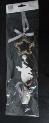 SLINGER STER NATUREL ENGEL WIT BEL 46 CM nieuw - Afbeelding 3