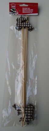 STEKERS RENDIER BRUIN WIT 4 STUKS 35 cm - nr. 1