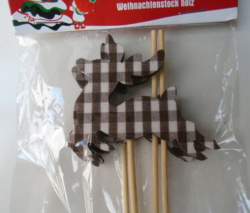 STEKERS RENDIER BRUIN WIT 4 STUKS 35 cm - Afbeelding 2