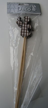 STEKERS ENGELTJES BRUIN WIT 4 STUKS 25 CM - nr. 1