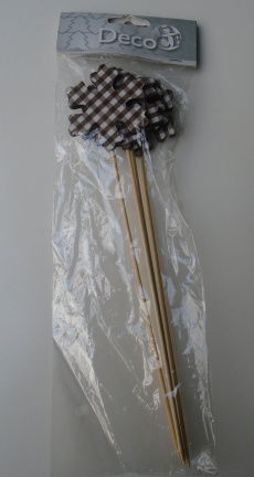 STEKERS SNEEUWVLOK BRUIN WIT 4 STUKS 25 CM - nr. 1