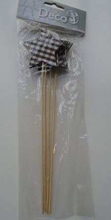 STEKERS SNEEUWVLOK ROOD WIT 4 STUKS 25 CM - nr. 1