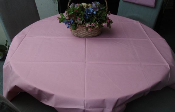 TAFELKLEED DUNI ROSE ROND 180 cm pak 5 STUKS - Afbeelding 2