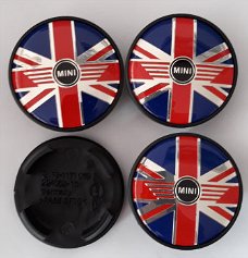 Mini Naafdoppen "Engelse Vlag met MINI" 54mm