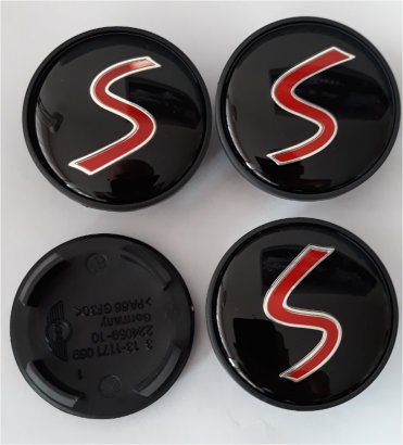 Mini Naafdoppen "Cooper S" 54mm - nr. 1