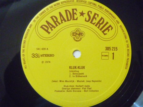 Kluk-Kluk vertelt . . . KinderLP 1974 - 3