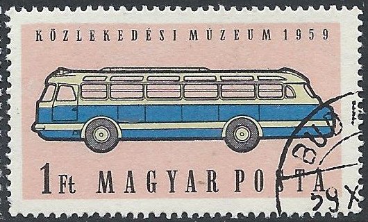 Postzegels Hongarije - 1959 - Verkeersmuseum (1) - 1