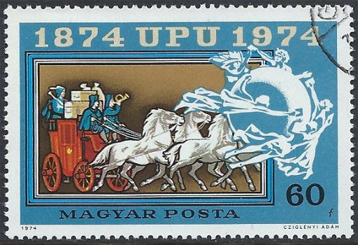 Postzegels Hongarije - 1974 - 100 Jaar UPU (60) - 1