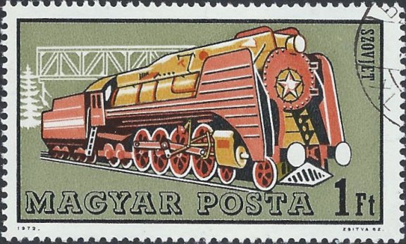 Postzegels Hongarije - 1972 Stoomlocomotieven (1) - 1