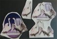 3D plaatjes --- ZWANEN met een BLAUW-PAARSE ACHTERGROND --- RELIËF AFBEELDING - 1 - Thumbnail