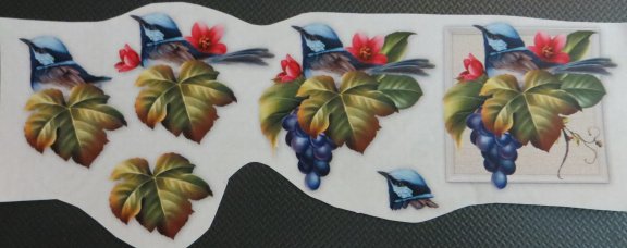 3D plaatjes --- VOGEL ZIT op de BLAUWE DRUIVENTAK - 1