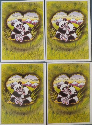 3D plaatjes --- PANDABEREN ZITTEN voor het HART - nr. 1