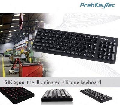 PrehKeyTec SIK 2500 Illuminated silicone keyboard for the industry - 1