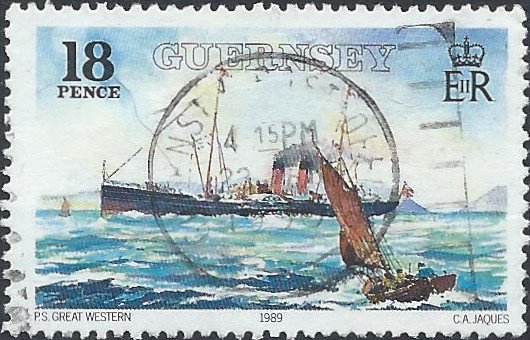 Postzegels Guernsey - 1989 - Scheepvaartlijn (18) - 1