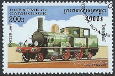 Postzegels Cambodja- 1997 - Locomotieven (200)