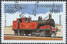 Postzegels Cambodja- 1997 - Locomotieven (1000)