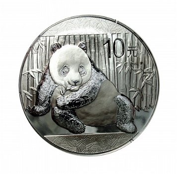 China 10 yuan panda 2015, zilver .999 bullion 1 oz - 1