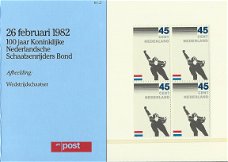Postzegels Nederland - 1982 - 100 jaar KNSB (mapje)