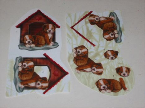 3D plaatjes --- HONDEN --- PUPPIES VOOR het HONDENHOK - 1