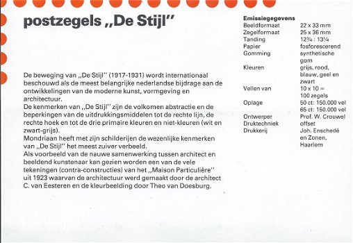 Postzegels Nederland - 1983 - De Stijl (mapje) - 2