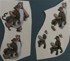 3D plaatjes --- DISNEY --- JUNGLE BOOK --- BALOE BEER met BAGHEERA de PANTER