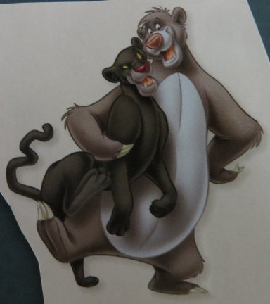 3D plaatjes --- DISNEY --- JUNGLE BOOK --- BALOE BEER met BAGHEERA de PANTER - Afbeelding 2