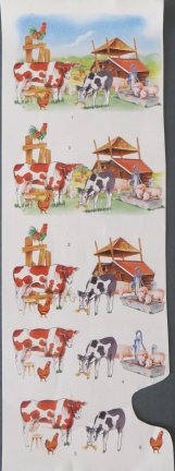3D plaatjes --- BOERDERIJDIEREN STAAN voor de HOOIBERG - nr. 1