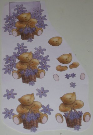 3D plaatjes --- BEER ZIT TUSSEN de PAARSE BLOEMEN - nr. 1