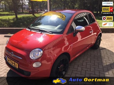 Fiat 500 - 1.2 Lounge Black Edition, eerste eigenaar, fraai interieur, zwarte hemel, All Season band - 1