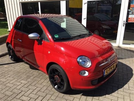 Fiat 500 - 1.2 Lounge Black Edition, eerste eigenaar, fraai interieur, zwarte hemel, All Season band - 1