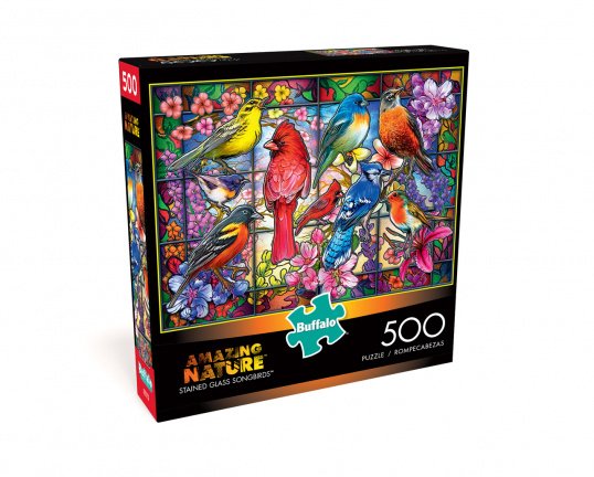 Buffalo Games - Stained Glass Songbirds - 500 Stukjes Nieuw - Afbeelding 3