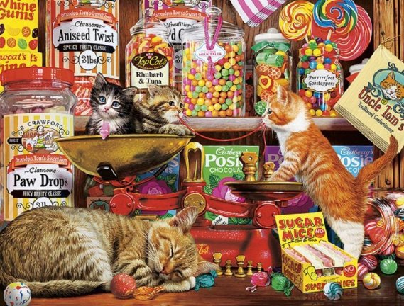 Buffalo Games - Sweet Shop Kittens - 750 Stukjes - nr. 1