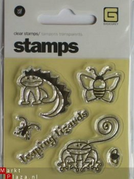 OP=OP Basic grey clear stempel leaping lizards - 1