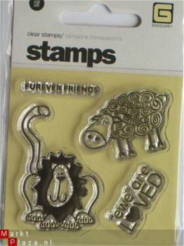 OP=OP Basic grey clear stempel furever friends - 1