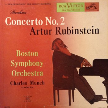 Artur Rubinstein - Brahms* / Artur Rubinstein* - Boston Symphony Orchestra, Charles Munch ‎– Conce - 1