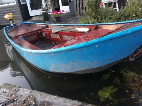 Grachten bootje vletje, Staal hout - 1