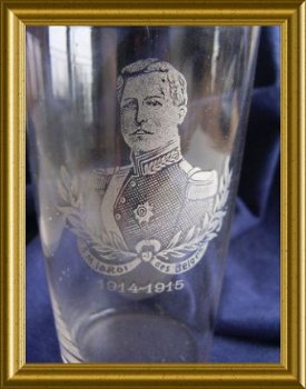 Antiek glas ; 1914-1915 : Koning Albert, Belgie - 1