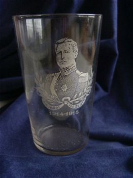 Antiek glas ; 1914-1915 : Koning Albert, Belgie - 2
