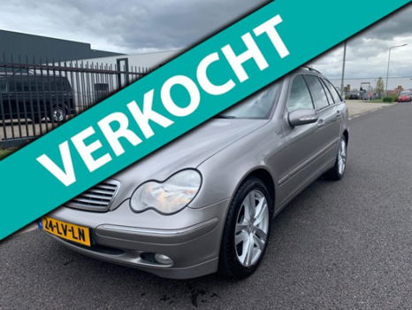 Mercedes-Benz C-klasse Combi - 200 K. Elegance Leer navi schuifdak - 1