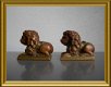 Twee kleine bronzen leeuwtjes - 4 - Thumbnail