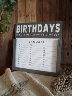 0262 KA Kalender Birthdays old grey