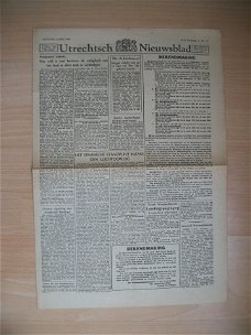 Utrechtsch Nieuwsblad Dinsdag 8 juni 1943