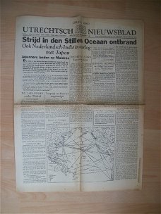 Utrechts Nieuwsblad Maandag 8 december 1941